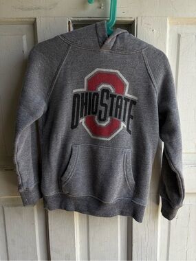 HOMAGE Gray Crewneck Sweatshirt with Red Ohio State Logo